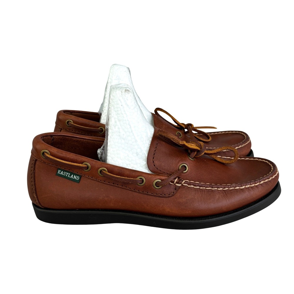 Eastland Yarmouth Men 8D Brown Leather Camp Moc Loafers Boat Shoes 7766-04